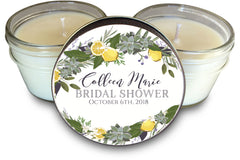 Bridal Shower Favors - Set of 6 - Lemon Wreath
