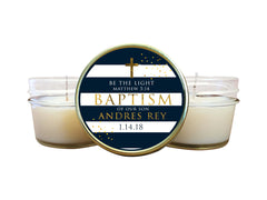 Baptism Favors - Set of 6 - Navy Stripes