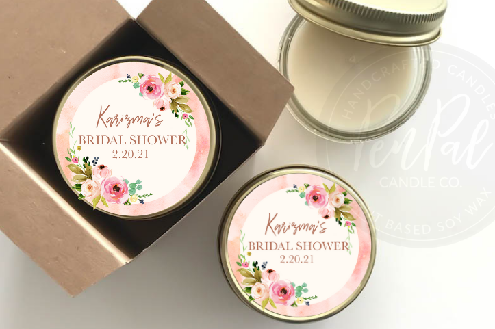 Bridal Shower Favors | Peach Floral
