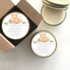A Little Wild One is on the way - Baby Shower Favor Fox Theme
