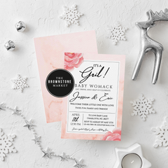 Baby Shower Invitation Baby in Pink