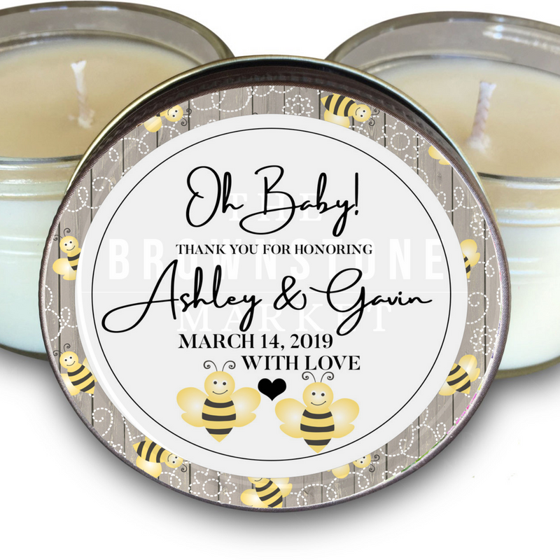 Personalized Candle Favors - The Brownstone Market 