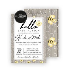 Baby Shower Invitation Bumble Bee