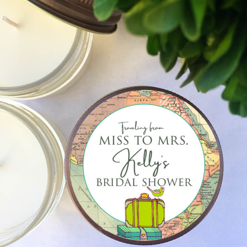 Bridal Shower Favors - Set of 6 - Travel From Miss to Mrs