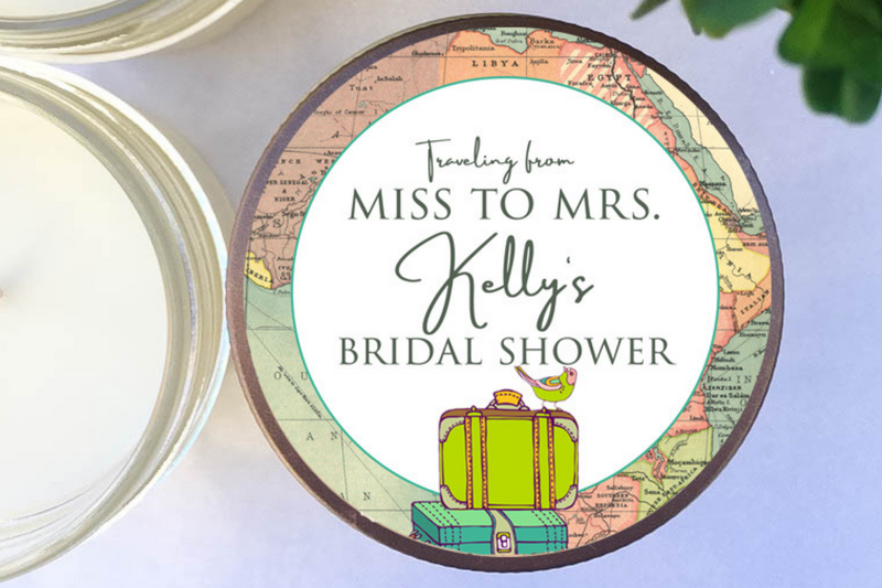 Bridal Shower Favors - Set of 6 - Travel From Miss to Mrs