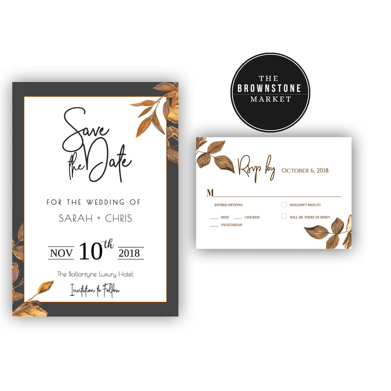 Fall Leaf 01 | Save the Date Suite