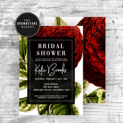 Red Dove Bridal Shower Invitation