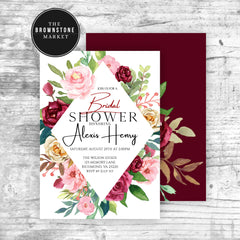 Ruby Rose Bridal Shower Invitation