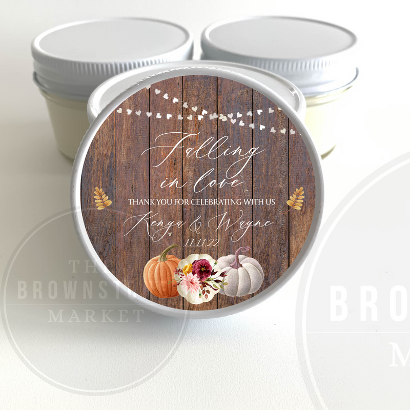 Falling in Love - Rustic Fall  Bridal Shower Favors