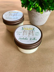 Personalized Candle Favors for Baby Shower Dream Catcher Theme